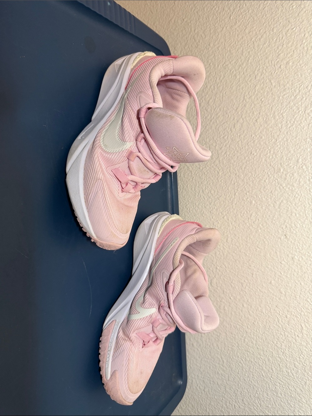 Nike Kids Pink and White Athletic Sneakers